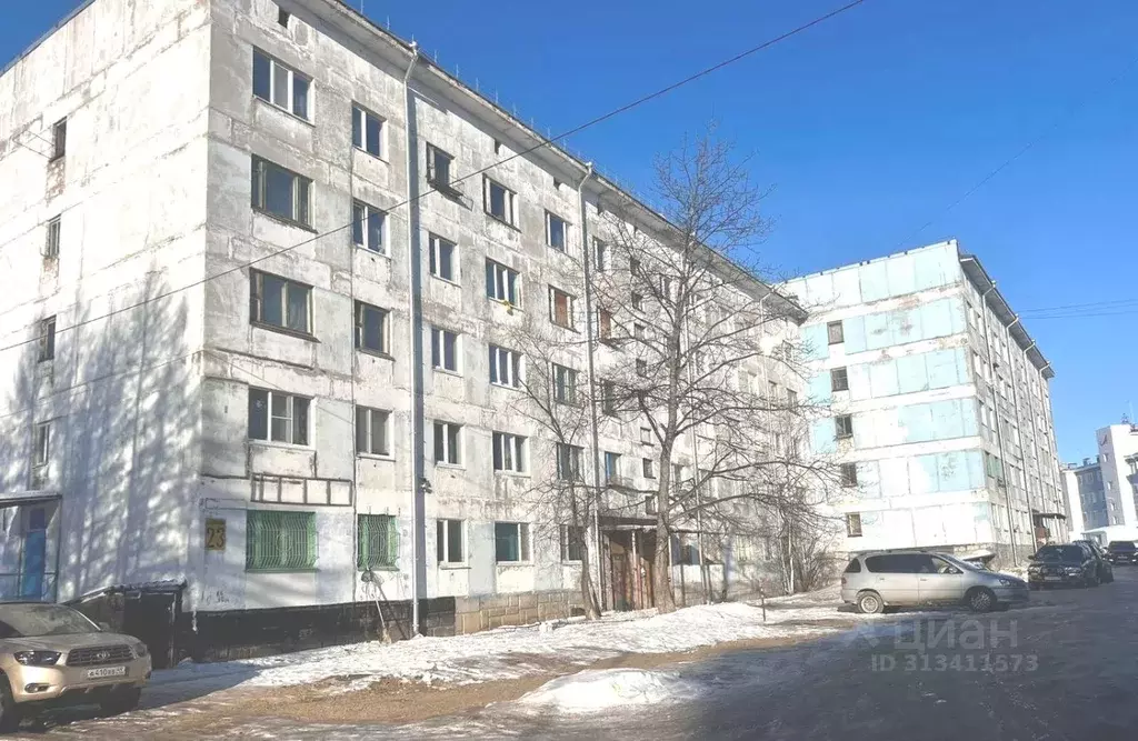 1-к кв. Магаданская область, Сокол пгт ул. Королева, 23 (25.6 м) - Фото 0