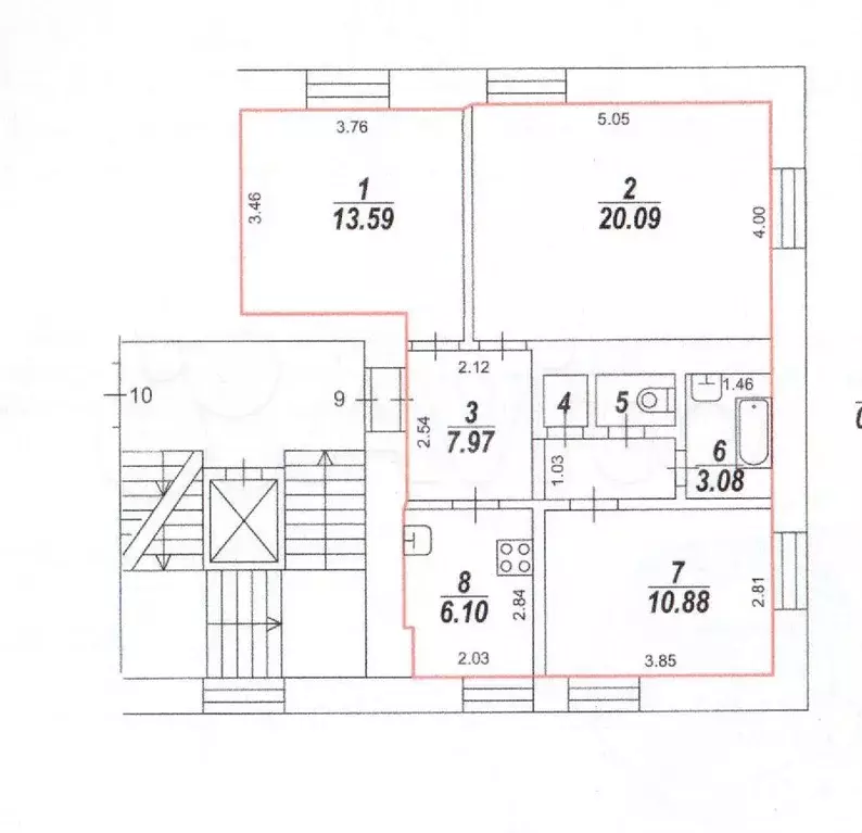 3-к. квартира, 64 м, 5/6 эт. - Фото 0