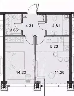 2-к кв. Москва ул. 4-я Марьиной рощи, 12к2 (43.62 м) - Фото 1