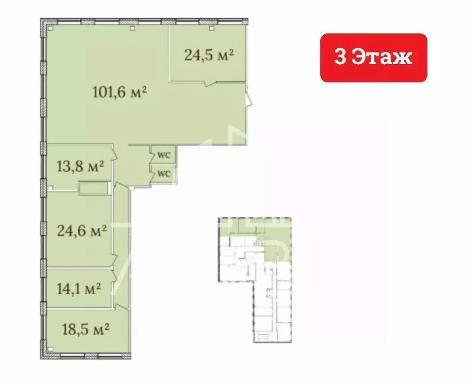 Офис в Москва ул. Неверовского, 10 (221 м) - Фото 1
