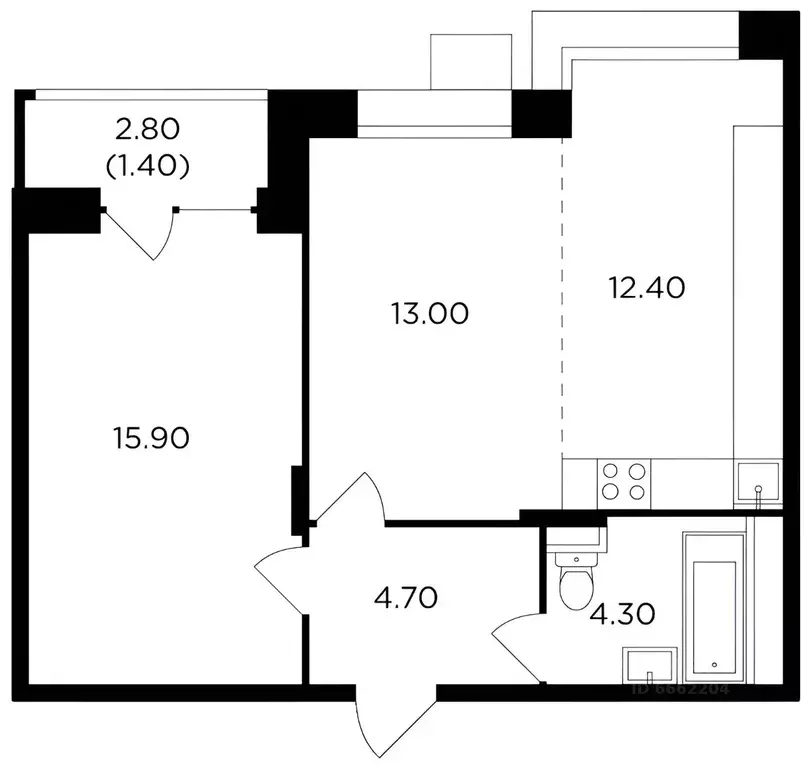 2-к кв. Московская область, Мытищи просп. Астрахова, 1к2 (53.0 м) - Фото 1