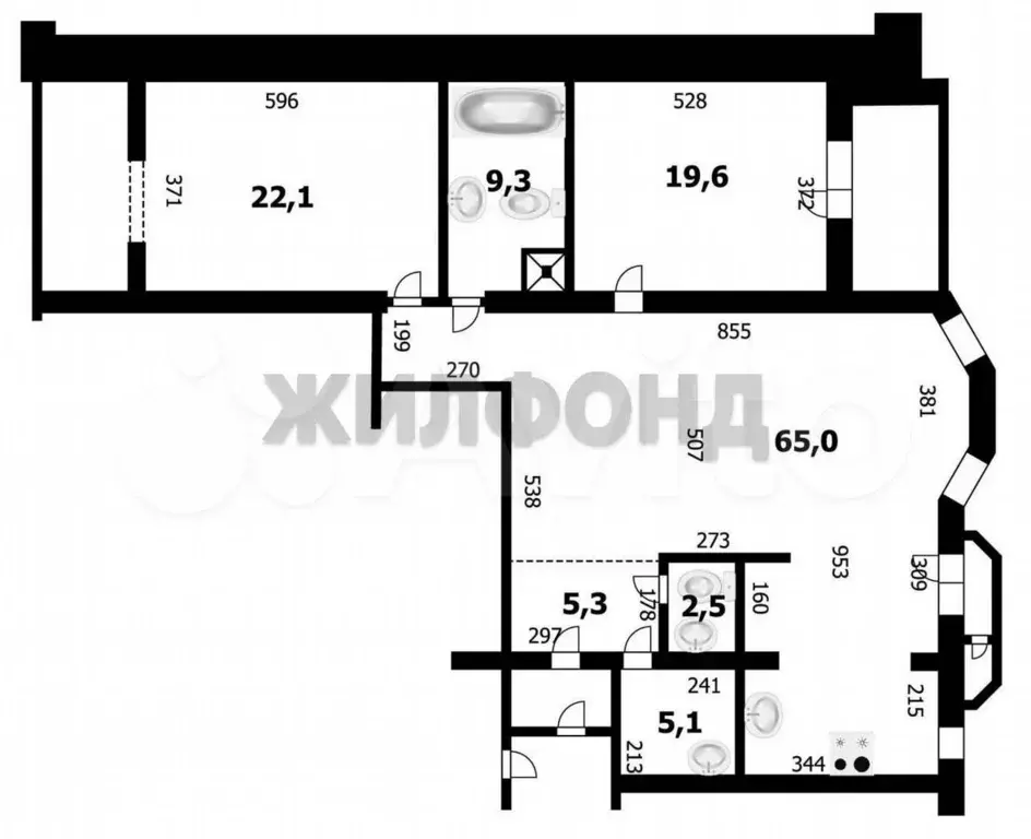 3-к. квартира, 127,4 м, 7/12 эт. - Фото 0
