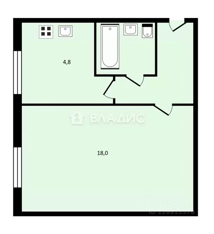1-к кв. Владимирская область, Владимир ул. Лермонтова, 30г (30.2 м) - Фото 2