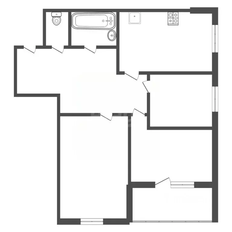 3-к кв. Тульская область, Тула городской округ, с. Осиновая Гора ул. ... - Фото 1