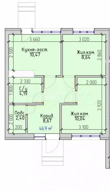 Дом 43 м на участке 2 сот. - Фото 1