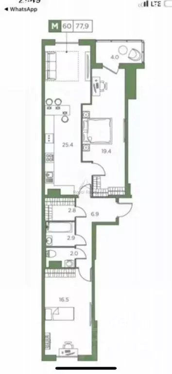3-к кв. Санкт-Петербург ул. Парфеновская, 6к2 (78.0 м) - Фото 1