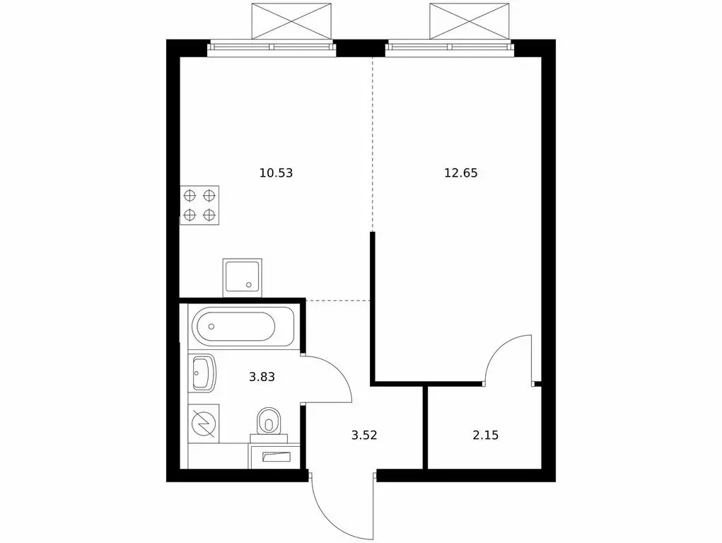 1-комнатная квартира: Москва, микрорайон Очаково (32.3 м) - Фото 0