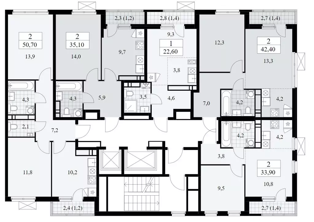 Студия Москва Прокшино жилой комплекс, к11.1.2 (22.7 м) - Фото 1