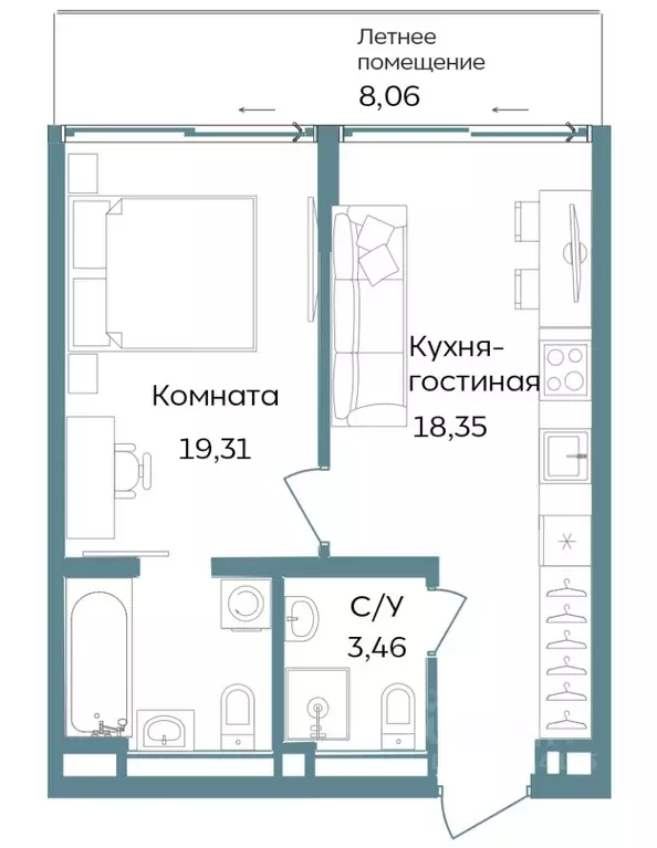1-к кв. Крым, Саки ул. Морская (49.18 м) - Фото 0