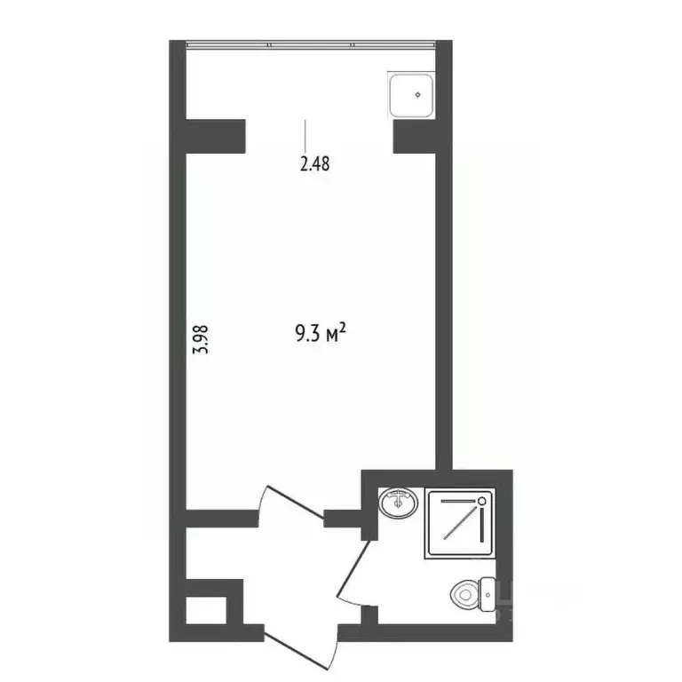 Студия Тюменская область, Тюмень ул. Республики, 239 (16.0 м) - Фото 2