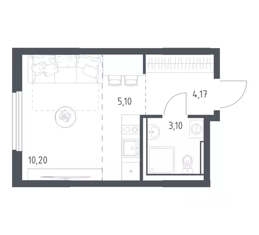 Студия Московская область, Ленинский городской округ, Мисайлово пгт, ... - Фото 1
