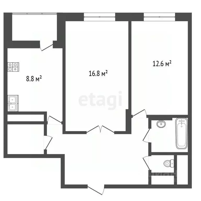 2-к кв. Москва Волгоградский просп., 97К3 (57.0 м) - Фото 2