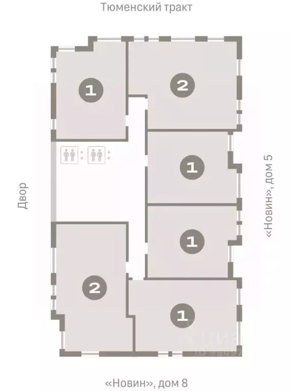 1-к кв. Ханты-Мансийский АО, Сургут 35-й мкр, Квартал Новин жилой ... - Фото 2