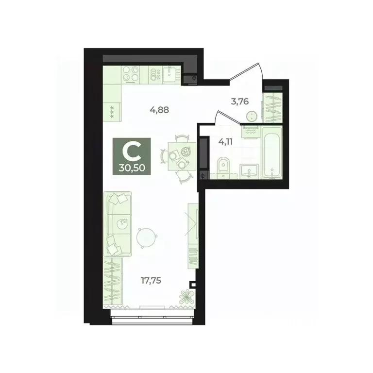 Студия Свердловская область, Екатеринбург Втузгородок жилрайон, Б26 ... - Фото 0