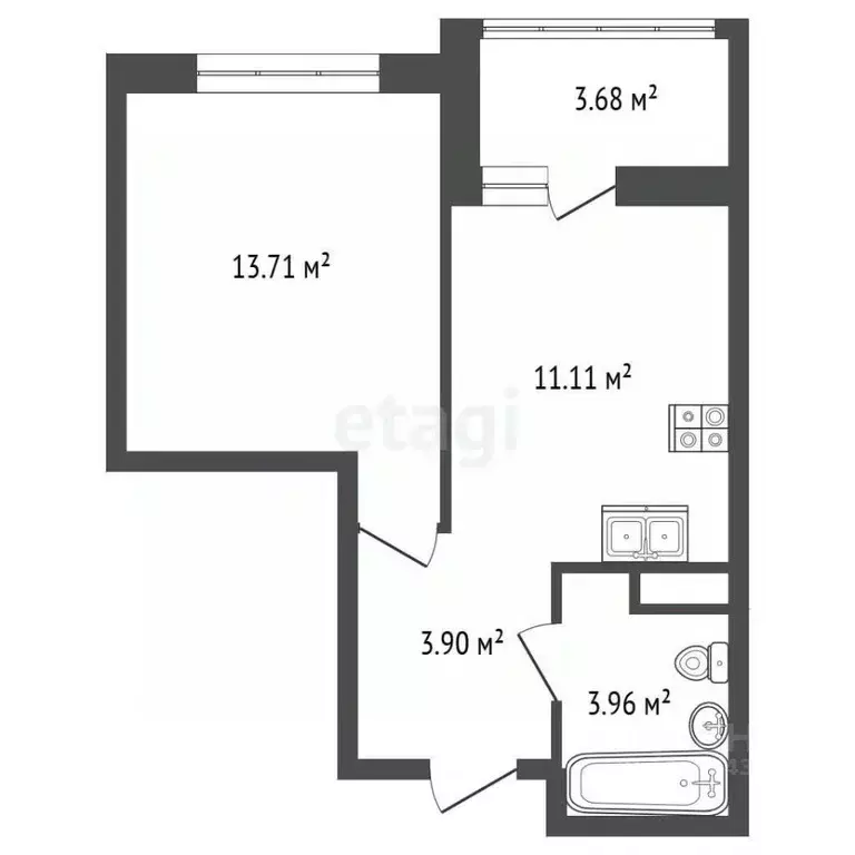 1-к кв. Санкт-Петербург Кубинская ул., 82к3с1 (32.7 м) - Фото 2