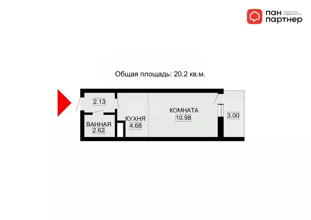 Студия Ленинградская область, Мурино Всеволожский район, бул. ... - Фото 2