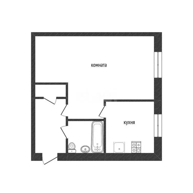 1-комнатная квартира: Кириши, улица Мира, 9 (30.4 м) - Фото 1