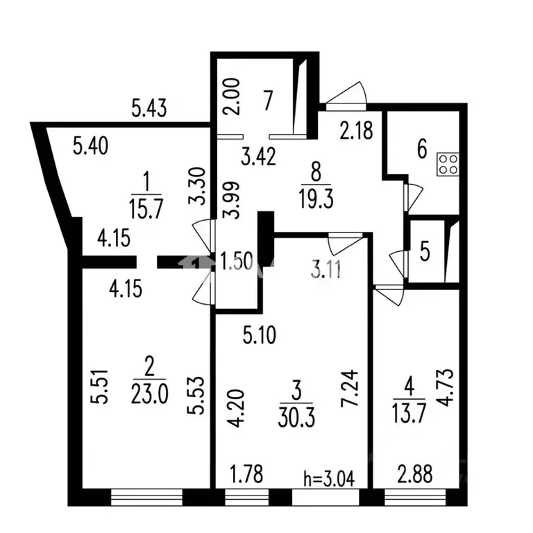 3-к кв. Москва ул. Твардовского, 14к2 (114.4 м) - Фото 2