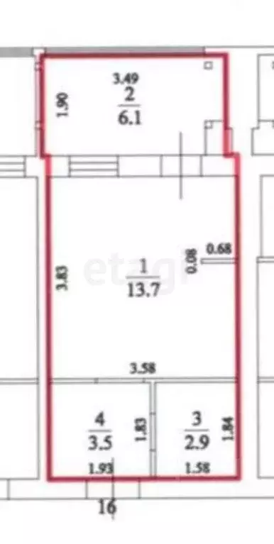 Студия Ульяновская область, Ульяновск Камышинская ул., 85А (26.2 м) - Фото 2