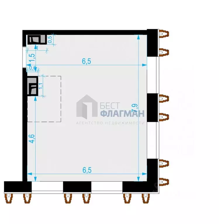 Помещение свободного назначения в Москва Выборгская ул., 18 (51 м) - Фото 2