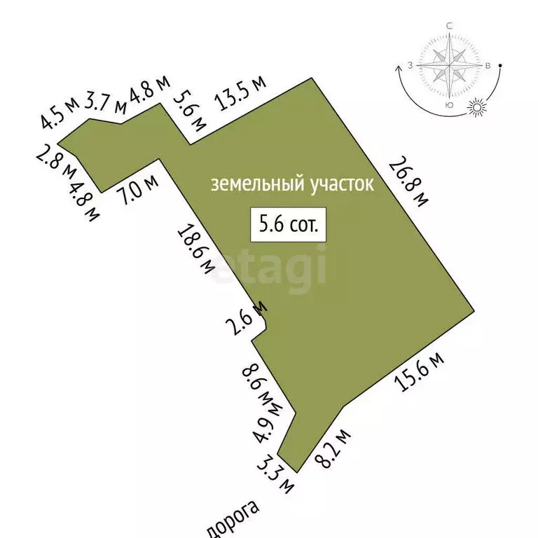 Участок в Ростов-на-Дону, микрорайон Мясникован, улица Амиряна (5.64 ... - Фото 0