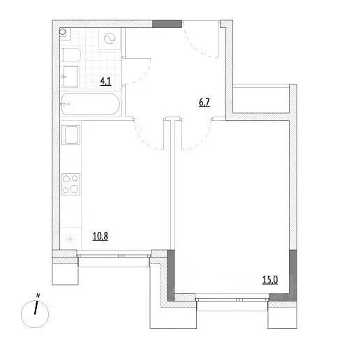 1-к кв. Москва, Москва, Зеленоград 14-й мкр,  (36.6 м) - Фото 0