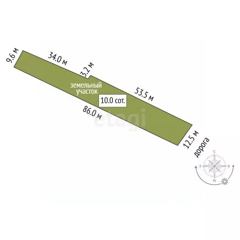 Участок в Мордовия, Лямбирский район, с. Берсеневка ул. Дружбы (10.0 ... - Фото 2