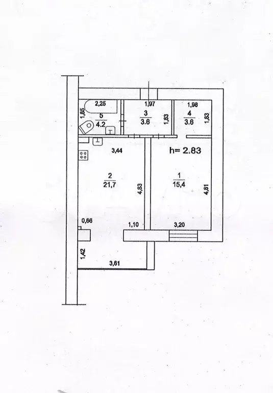 1-к. квартира, 48,5 м, 2/15 эт. - Фото 0