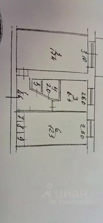 2-к кв. Кемеровская область, Кемерово Барнаульская ул., 29 (45.0 м) - Фото 0