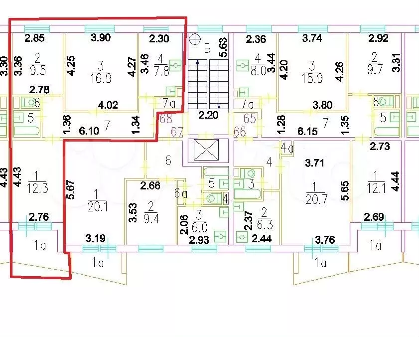 Аукцион: 3-к. квартира, 60,2 м, 8/9 эт. - Фото 1