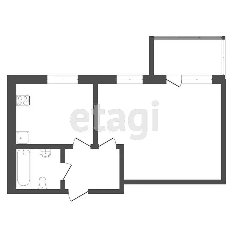 1-комнатная квартира: Тюмень, улица Максима Горького, 3 (35.2 м) - Фото 0