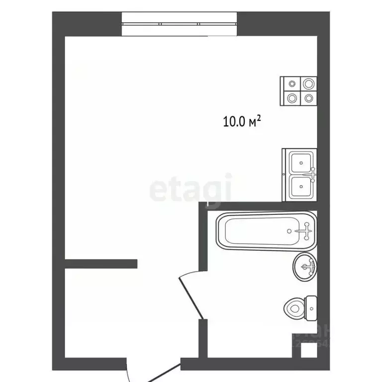 Студия Москва Переделкино Ближнее мкр, 18-й кв-л, к2 (24.9 м) - Фото 2