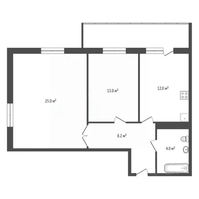 2-к кв. Красноярский край, Красноярск Караульная ул., 39 (62.0 м) - Фото 1