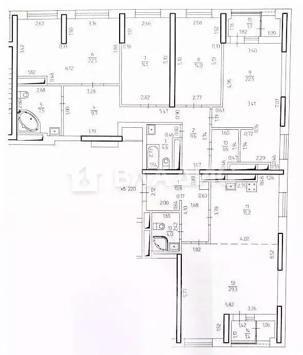 5-к кв. Башкортостан, Уфа бул. Давлеткильдеева, 20 (167.4 м) - Фото 1