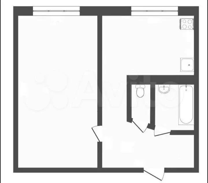 1-к. квартира, 30 м, 3/9 эт. - Фото 0