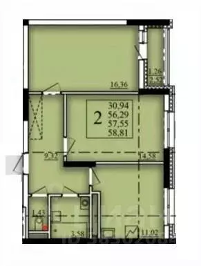 2-к кв. Башкортостан, Уфа Затон-Восточный жилрайон, Паруса жилой ... - Фото 1