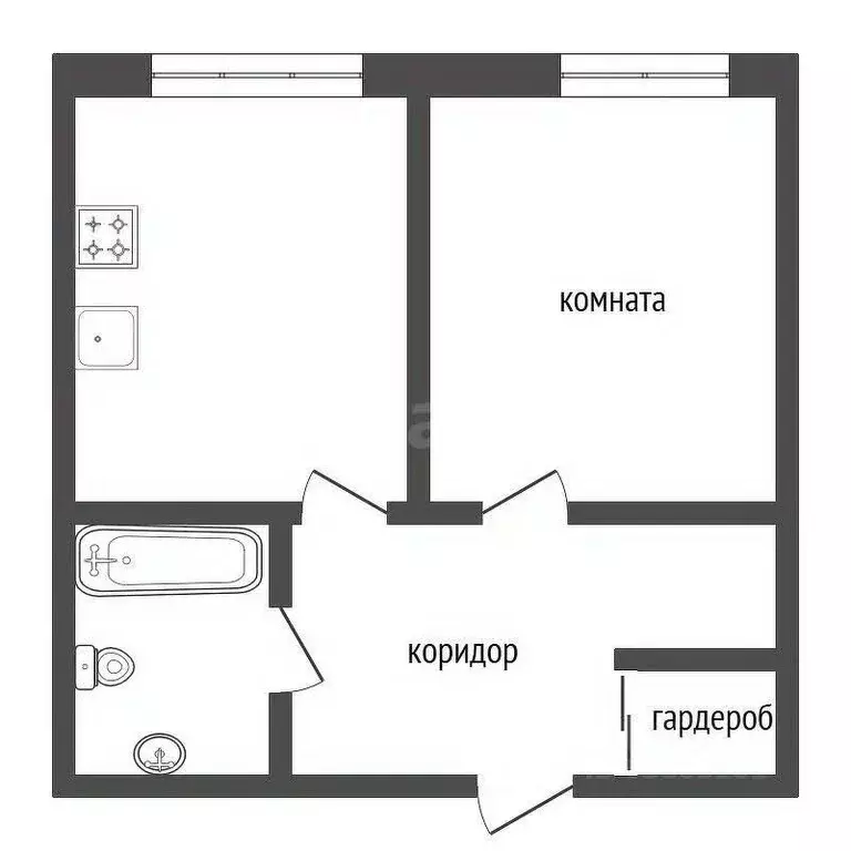 1-к кв. Ростовская область, Ростов-на-Дону ул. Мечникова, 39Б (42.5 м) - Фото 1