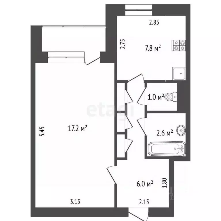 1-к кв. Ямало-Ненецкий АО, Новый Уренгой Советский мкр, 5/1 (35.6 м) - Фото 2