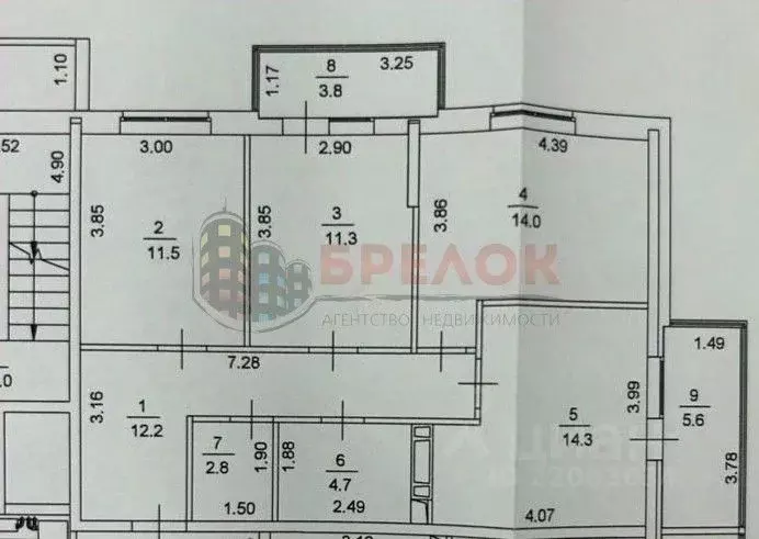 3-к кв. Ростовская область, Ростов-на-Дону ул. Мечникова (80.0 м) - Фото 1