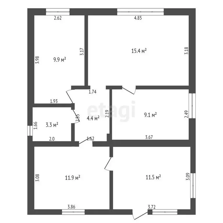 Дом в Падун, Школьная улица (65.5 м) - Фото 1