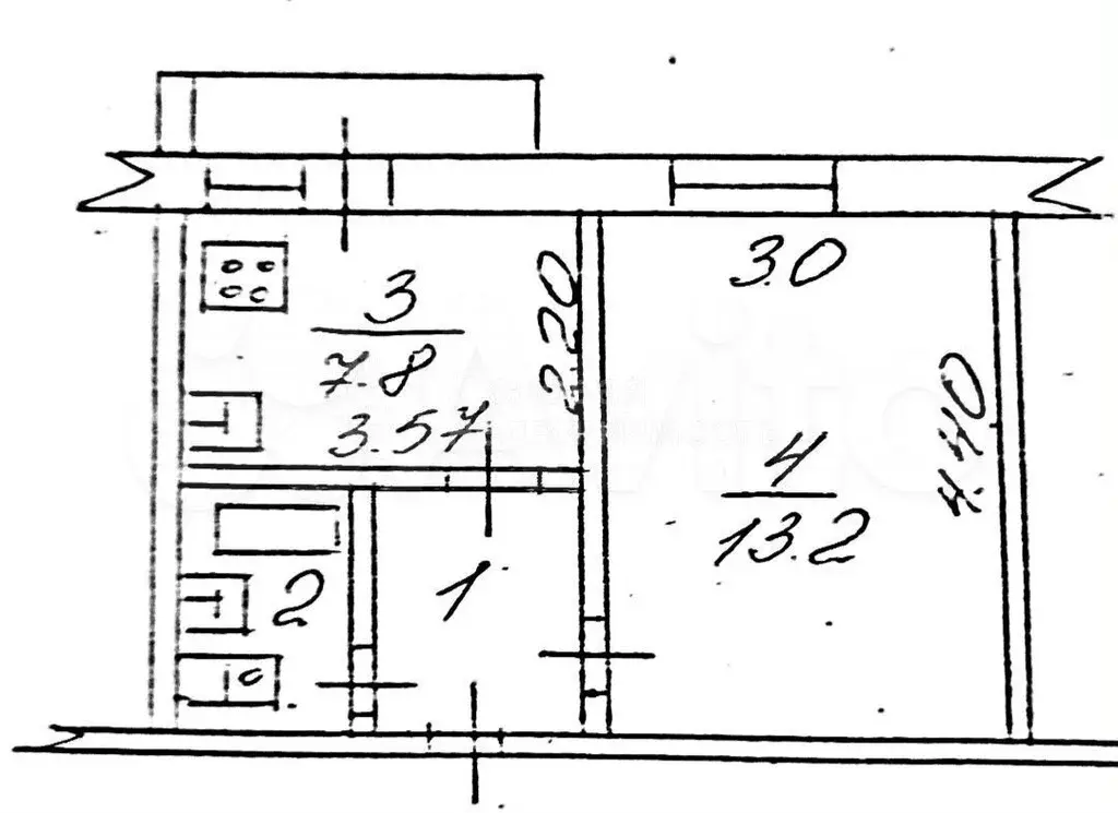 1-к. квартира, 28,1 м, 5/5 эт. - Фото 1