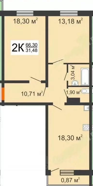 2-к кв. Нижегородская область, Нижний Новгород ул. Бориса Видяева, 16 ... - Фото 1