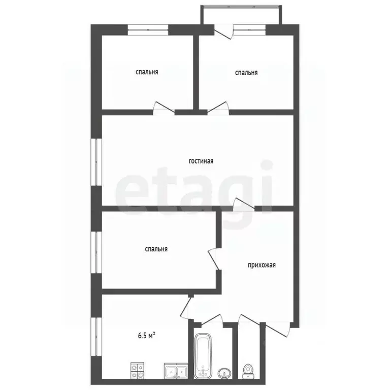 4-к кв. Владимирская область, Муром Радиозаводское ш., 40 (61.1 м) - Фото 1