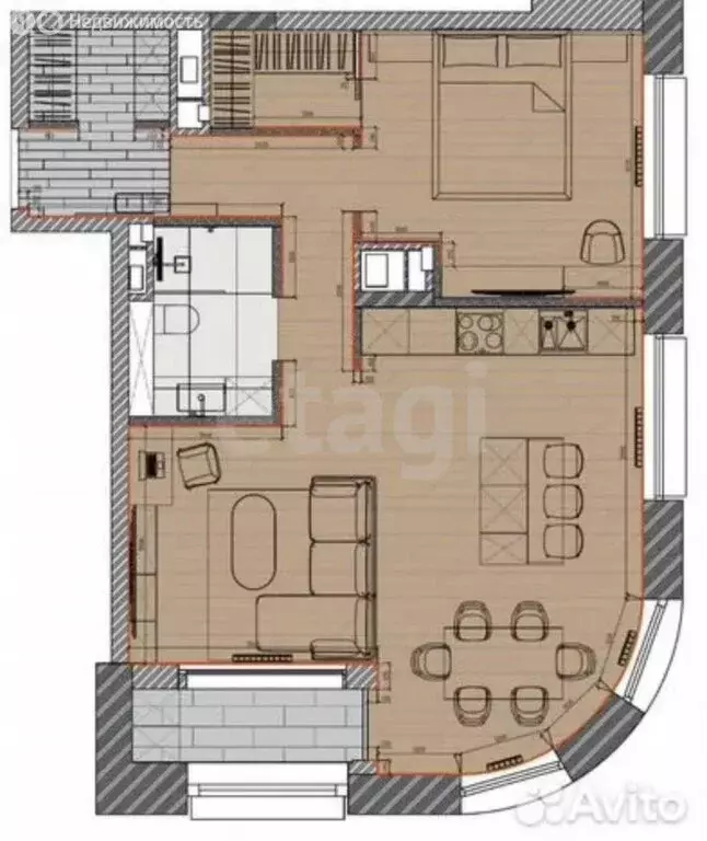 2-комнатная квартира: Казань, улица Алексея Козина, 2 (55.8 м) - Фото 1