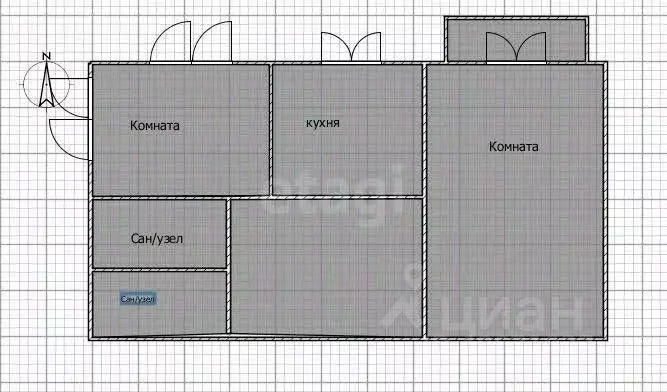 2-к кв. Сахалинская область, Холмский городской округ, с. Чапланово ... - Фото 2