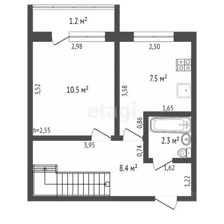 4-к кв. Брянская область, Брянск Вокзальная ул., 172 (75.6 м) - Фото 1