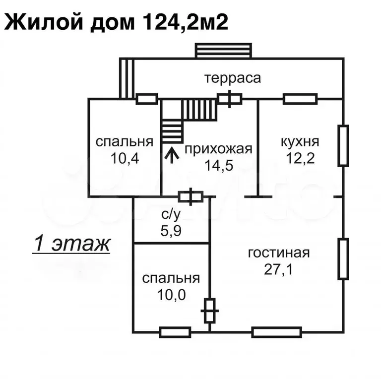 дом 124,2 м на участке 10 сот. - Фото 0