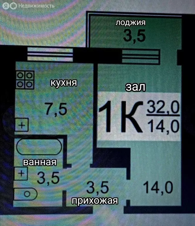 1-комнатная квартира: Нижний Новгород, улица Коммуны, 14 (32 м) - Фото 1