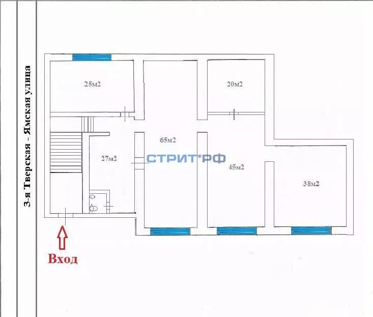 Торговая площадь в Москва 2-я Тверская-Ямская ул., 54 (214 м) - Фото 1