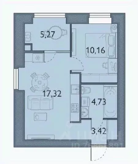 1-к кв. Брянская область, Брянский район, пос. Мичуринский, ... - Фото 0